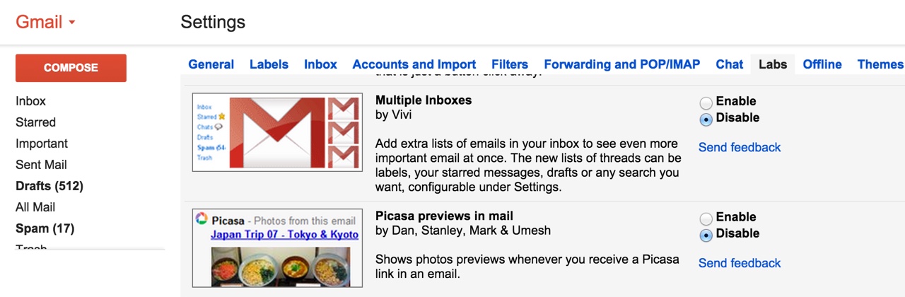 Multiple inboxes in Gmail