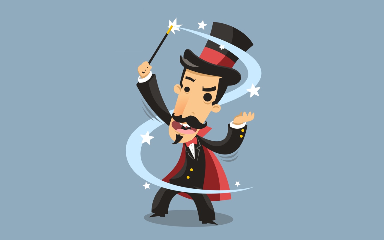 Illustration of a magician