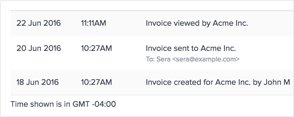 sending invoices
