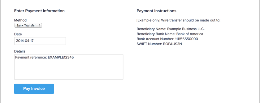 Adding an offline payment to invoice