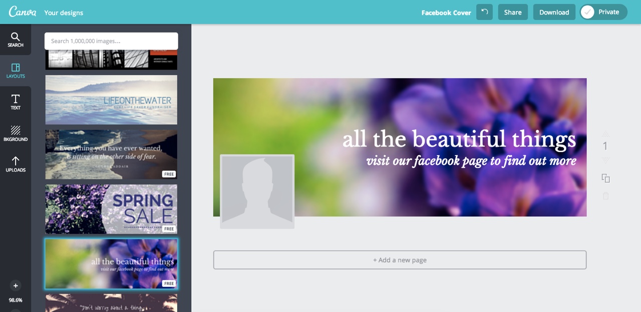 Canva screenshot
