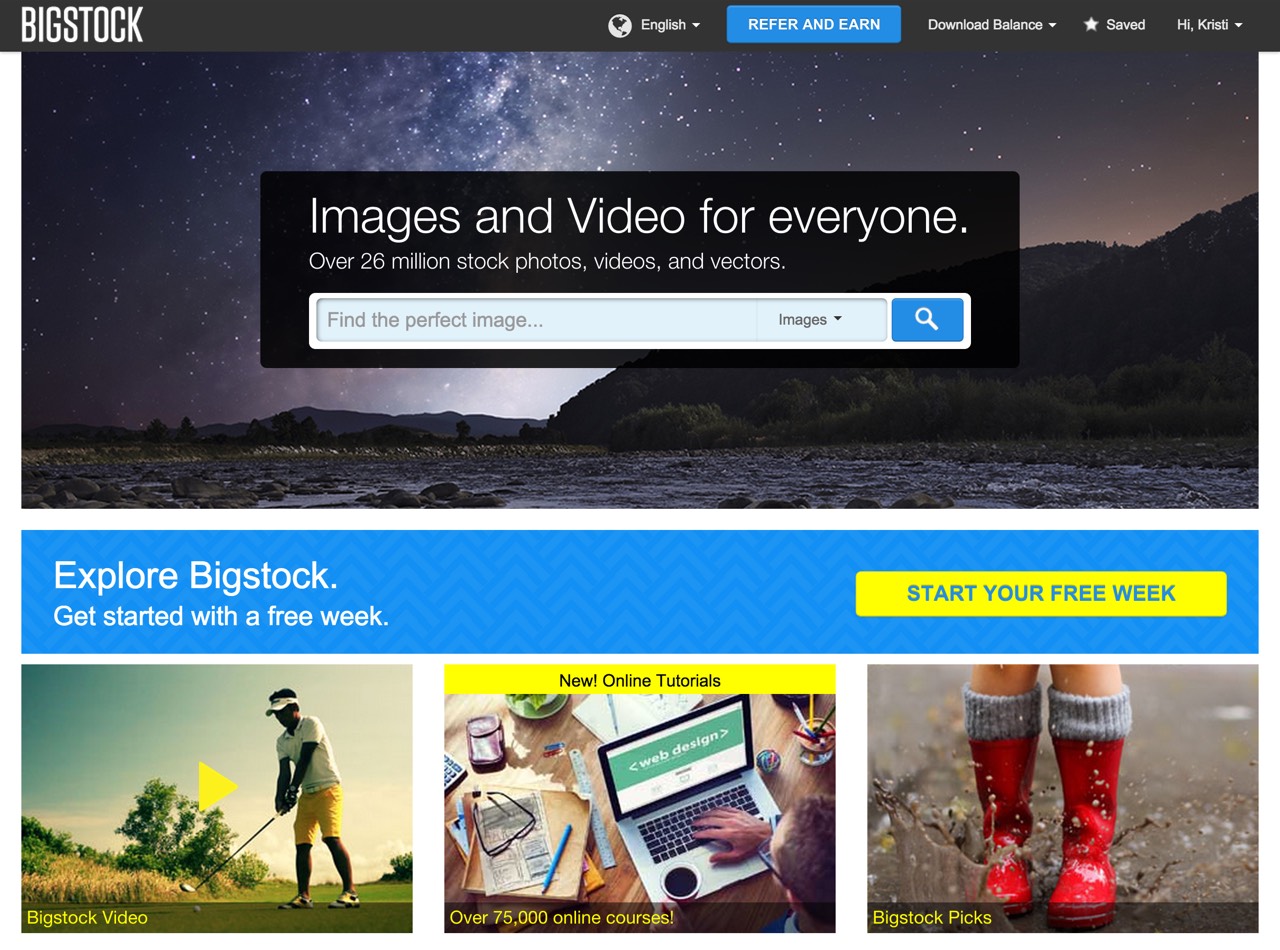 Bigstock Website Screenshot